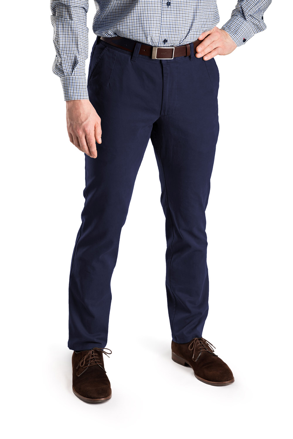 Granatowe chinosy męskie