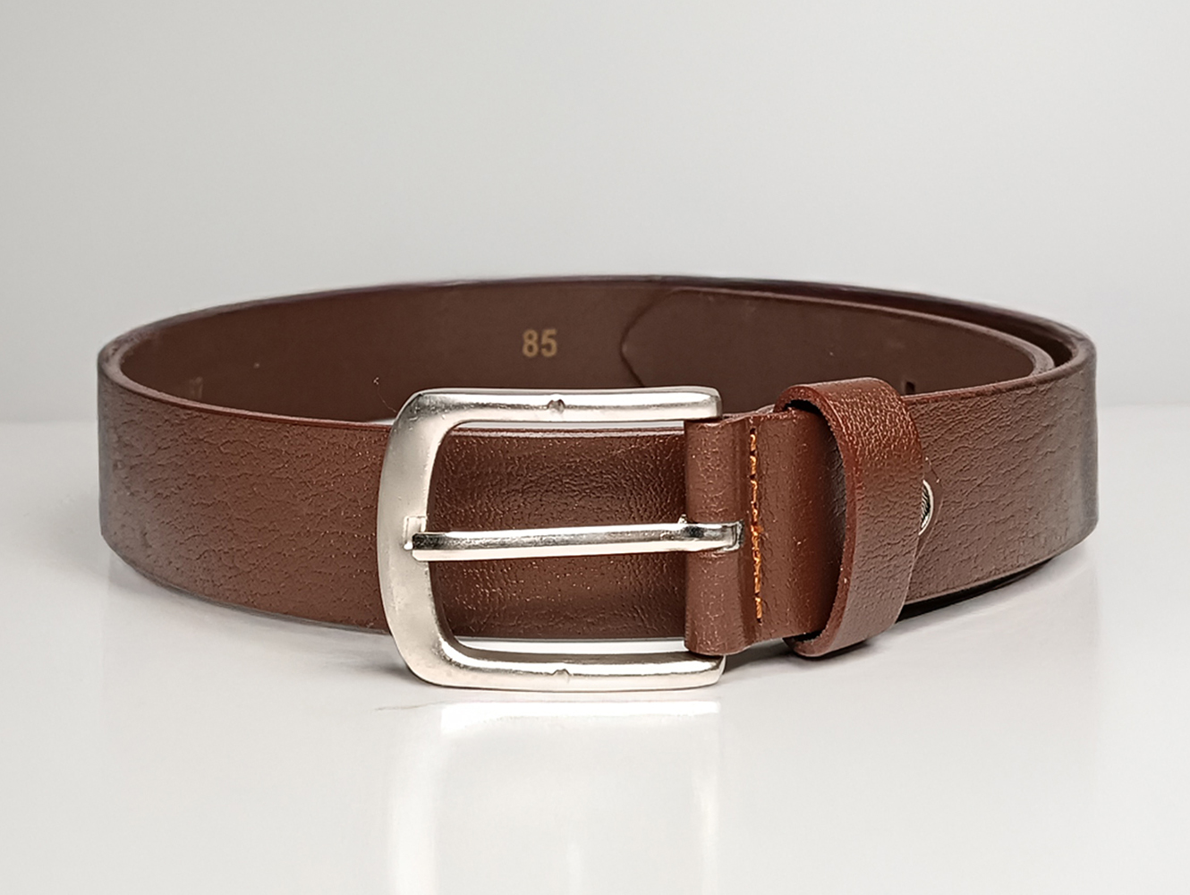 Pasek męski brązowy